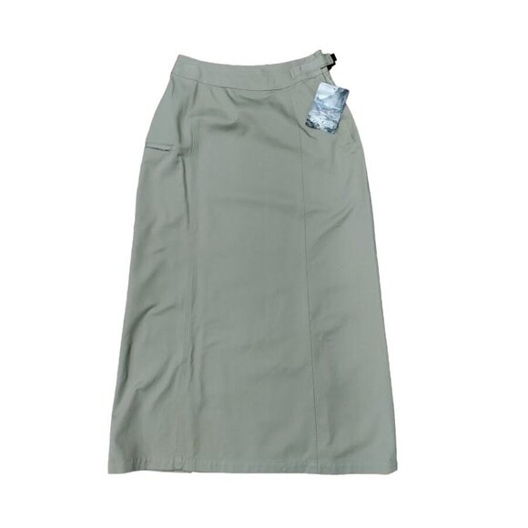 NWT Woolrich by John Rich & Bros High Waisted A-Line Midi Skirt Khaki Women's 6 - Picture 2 of 14
